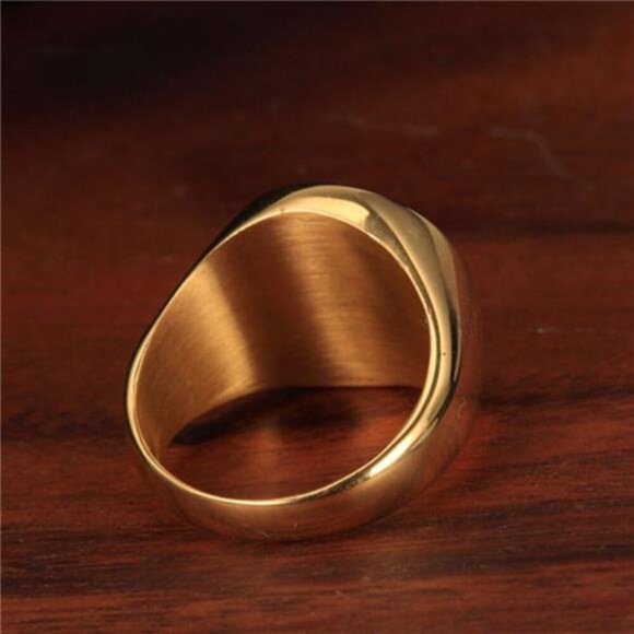 Vintage Round Compass Signet Ring, Nautical Compass Rings - Picture 4 of 6